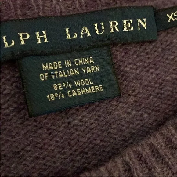 Ralph Lauren blue label Lavender Long Sleeve sweater Dress, XS - Picture 5 of 7